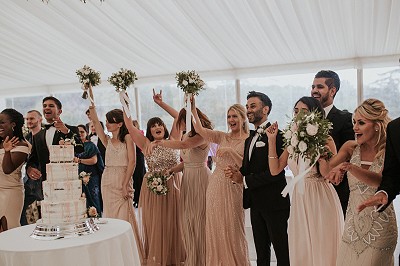 Marquee wedding flowers and styling