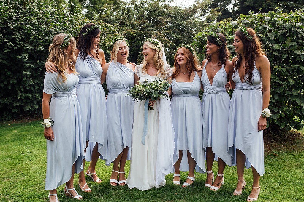 festival bridesmaid dresses Ever-Pretty Lantern 3/4 Sleeve Split Tulle Maxi Bridesmaid Dress main image 1